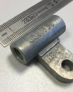 Pipe connector with lug for pipe 4mm f/drive for auger S150